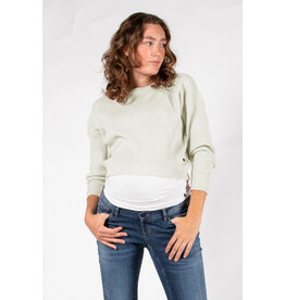 Love2Wait Love2Wait zwangerschapstrui - knit - cropped - White