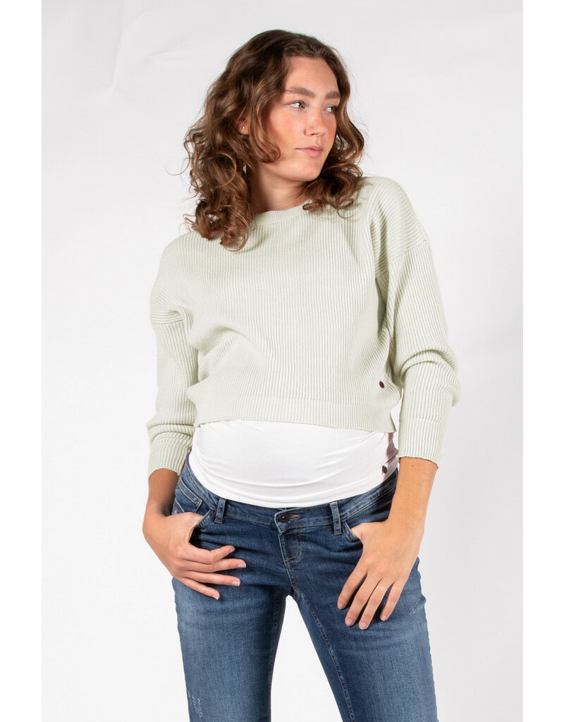 Love2Wait Love2Wait Trui - knit - cropped - Offwhite -  B999062 034
