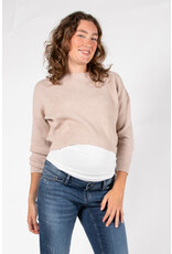 Love2Wait Love2Wait Trui - knit - cropped - Sand -  B999062 050