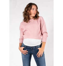 Love2Wait Love2Wait zwangerschapstrui - knit - cropped - Blush