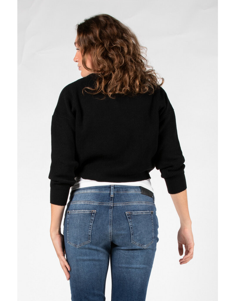 Love2Wait Love2Wait Trui - knit - cropped - black -  B999062 004