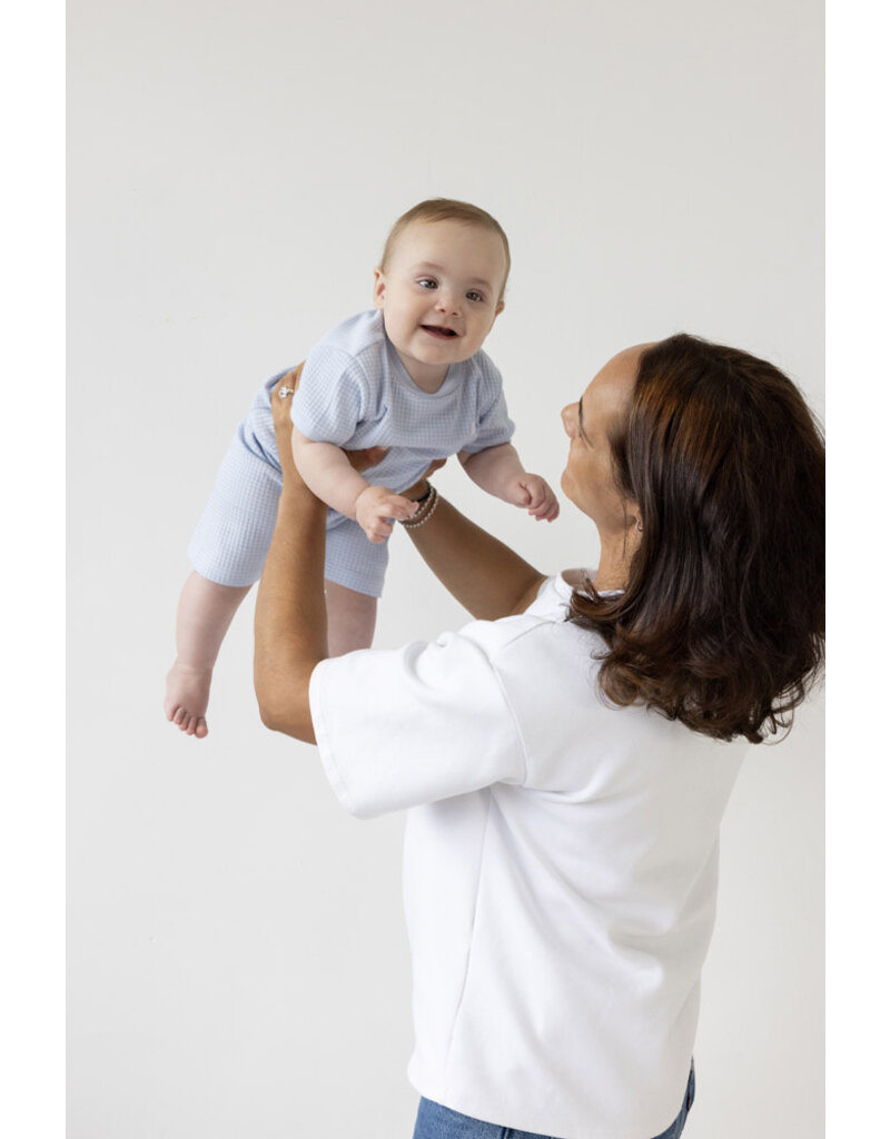 Feetje Baby Feetje Pyjama Shortama Wafel Summer Special - Baby Blue