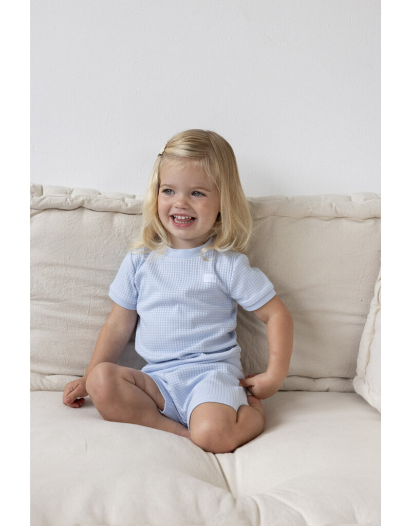 Feetje Baby Feetje Pyjama Shortama Wafel Summer Special - Baby Blue