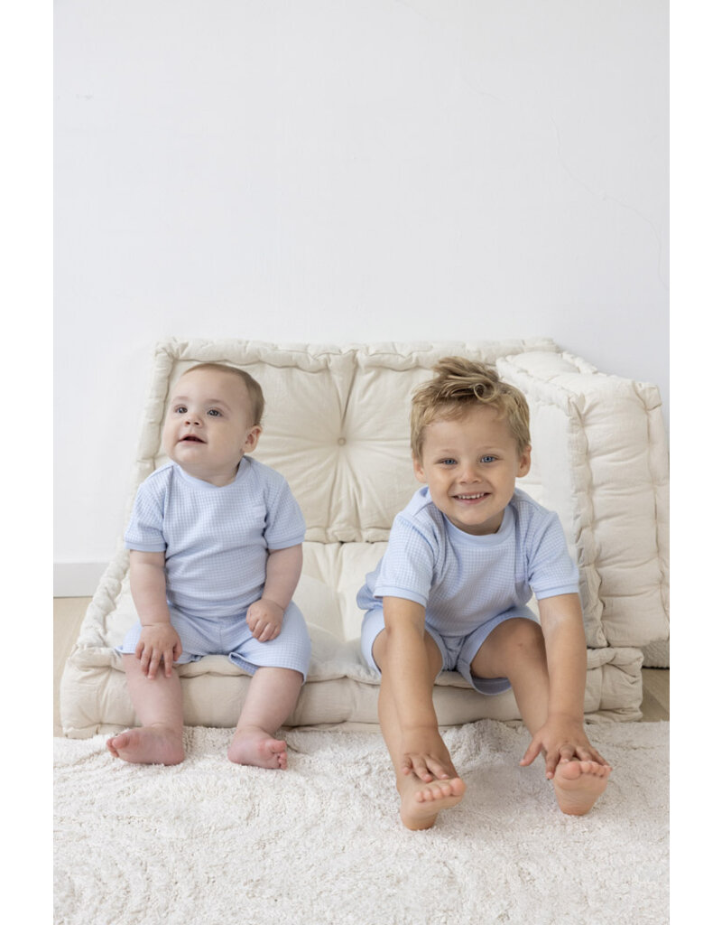 Feetje Baby Feetje Pyjama Shortama Wafel Summer Special - Baby Blue