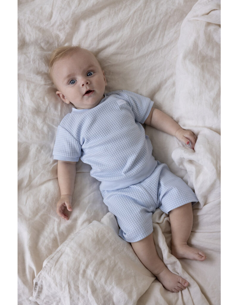 Feetje Baby Feetje Pyjama Shortama Wafel Summer Special - Baby Blue