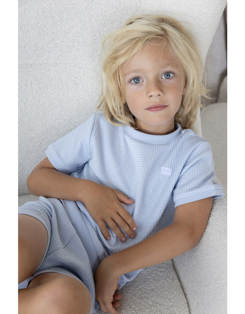 Feetje Baby Feetje Pyjama Shortama Wafel Summer Special - Baby Blue