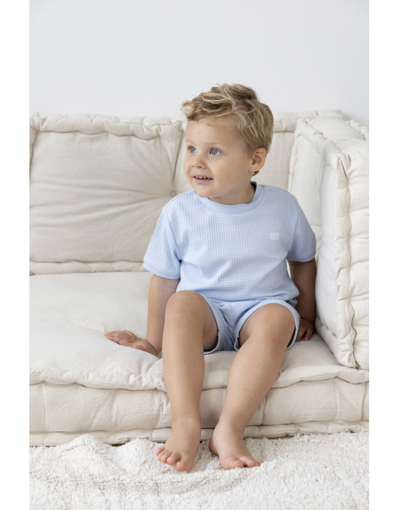 Feetje Baby Feetje Pyjama Shortama Wafel Summer Special - Baby Blue