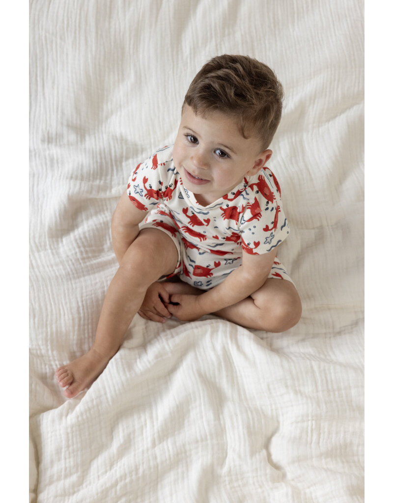 Feetje Baby Feetje Pyjama - Shortama - Cooper Crab - limited