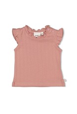 Feetje Baby Feetje T-shirt pointelle rib - Starfish Wishes - Mauve - 51700926
