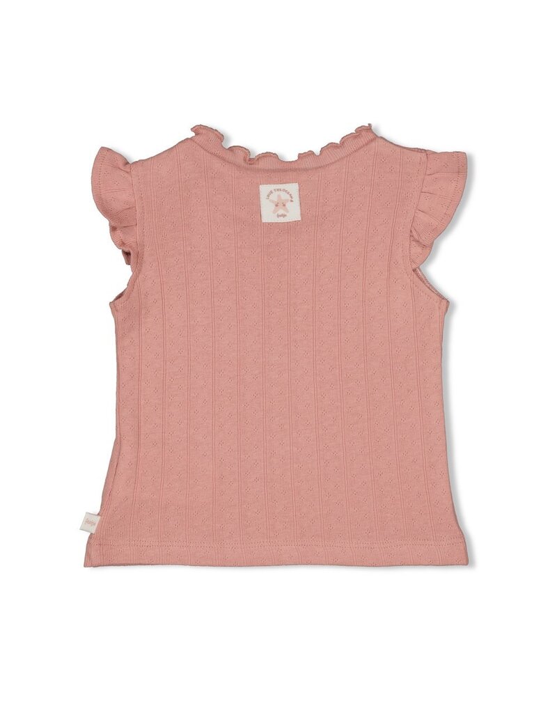 Feetje Baby Feetje T-shirt pointelle rib - Starfish Wishes - Mauve - 51700926