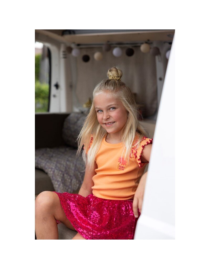 Feetje Baby Feetje T-shirt ruches - Samba Shake - oranje - 51700950