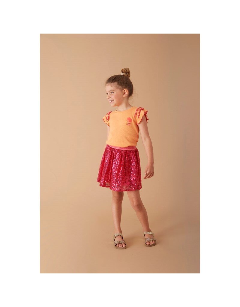 Feetje Baby Feetje T-shirt ruches - Samba Shake - oranje - 51700950