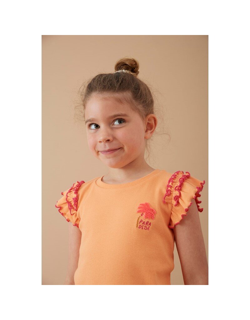 Feetje Baby Feetje T-shirt ruches - Samba Shake - oranje - 51700950