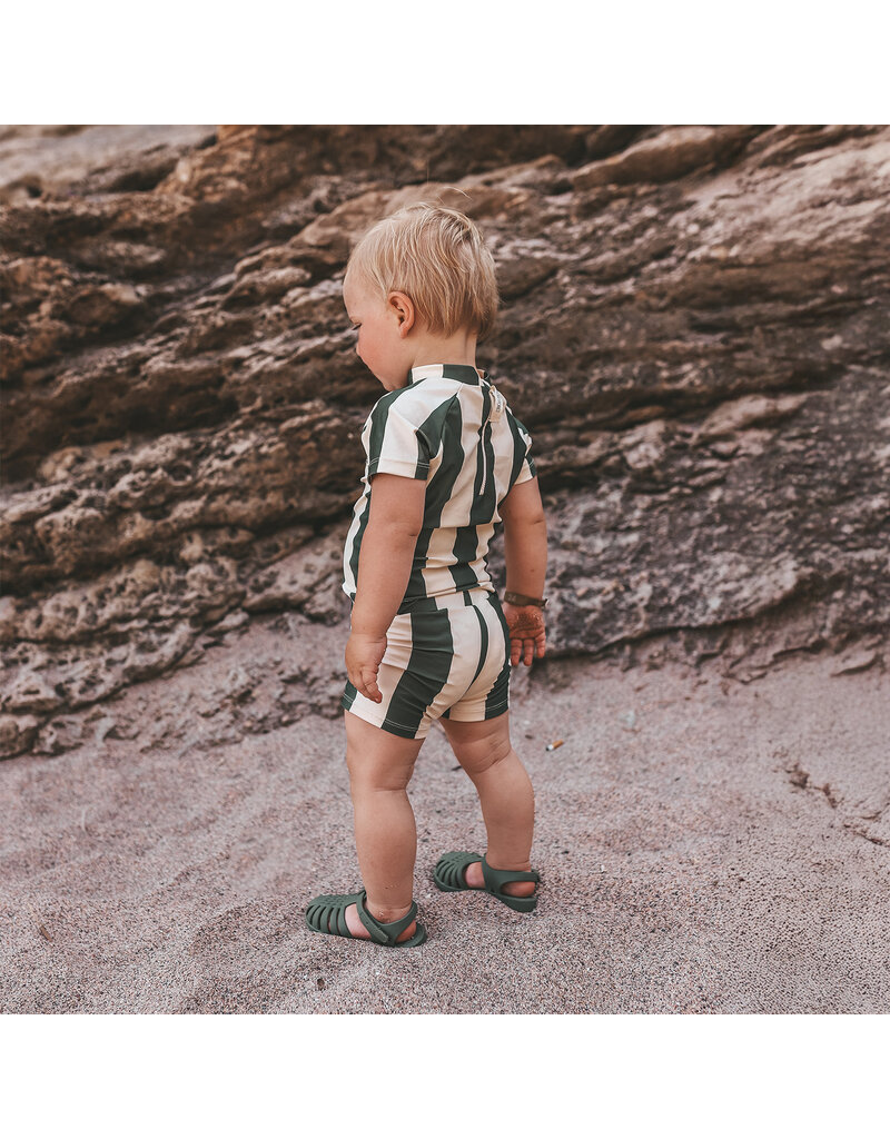 Salted Stories Salted Stories - Swim Shortsleeve - Wide Stripe