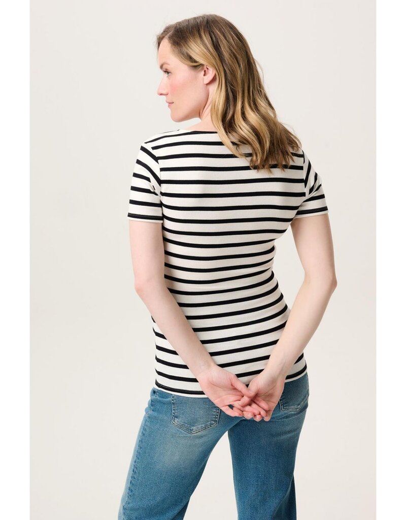 Noppies Noppies shirt - nursing - Sanson - cream gestreept 50N0013 N340