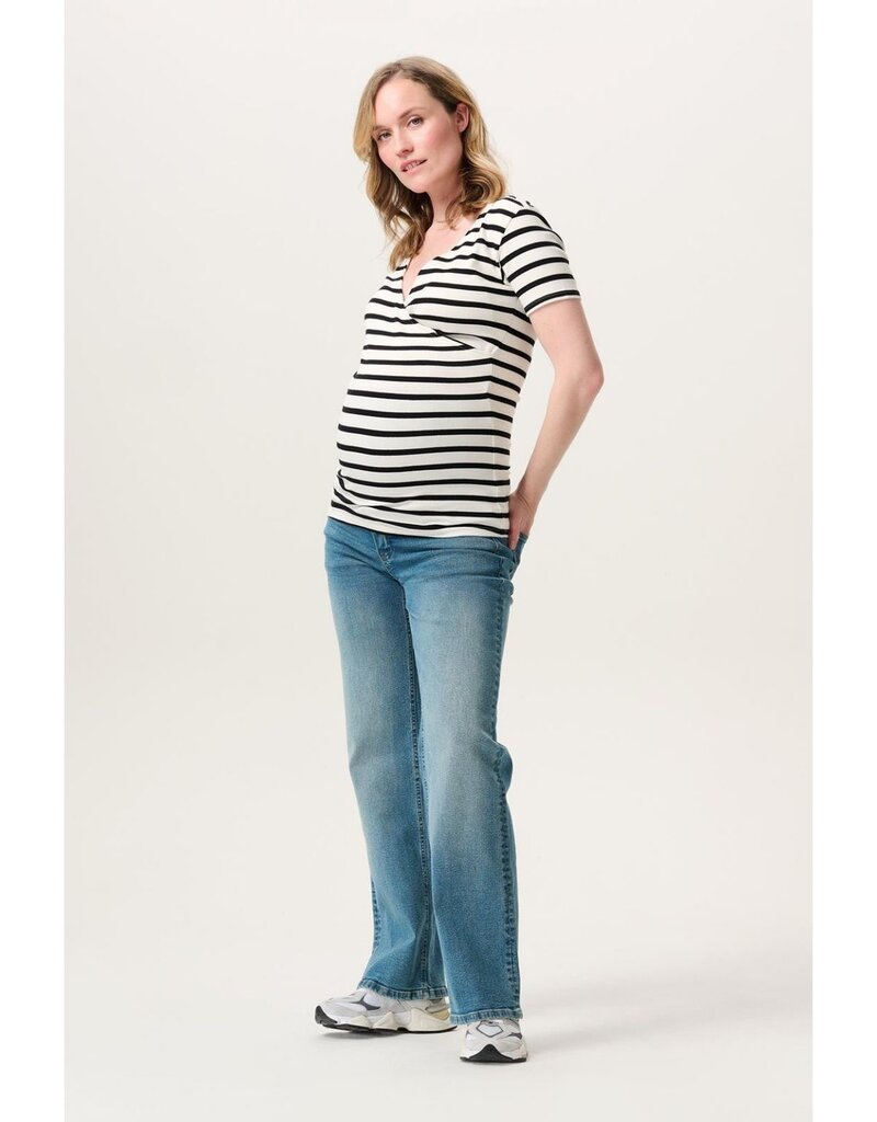 Noppies Noppies shirt - nursing - Sanson - cream gestreept 50N0013 N340