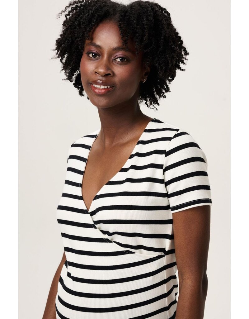 Noppies Noppies dress - nursing - Soiree- cream gestreept 50N0412 N340