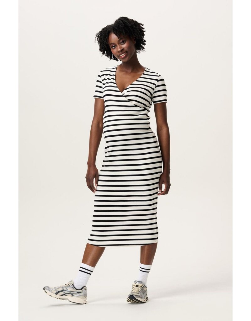 Noppies Noppies dress - nursing - Soiree- cream gestreept 50N0412 N340