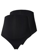 Noppies Noppies Naadloze string 2- pack Simi - Black 50N4110 P090