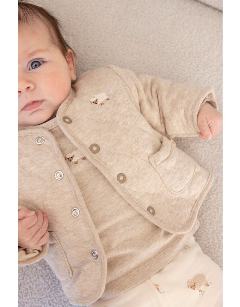 Feetje Baby Feetje Shirt - Sleepy Sheepy - Taupe Melange - 51602680