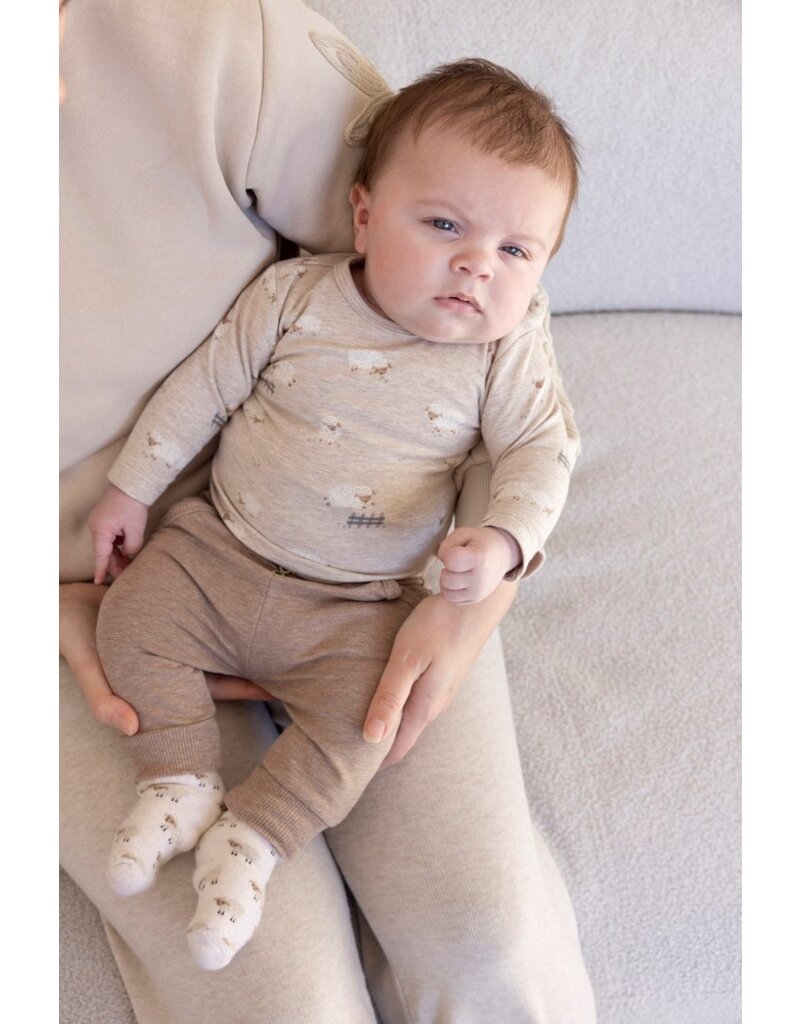 Feetje Baby Feetje Broek Jog - Sleepy Sheepy - bruin melange - 52202377