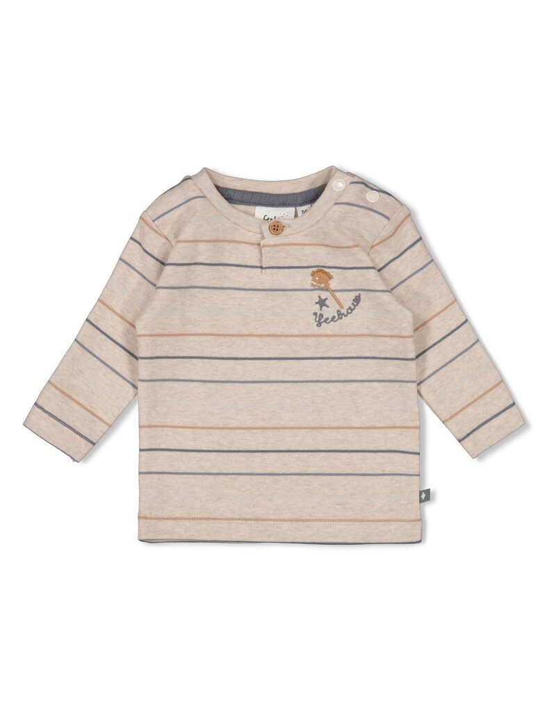 Feetje Baby Feetje Jongen - Shirt gestreept - Howdy - Taupe melange - 51602604
