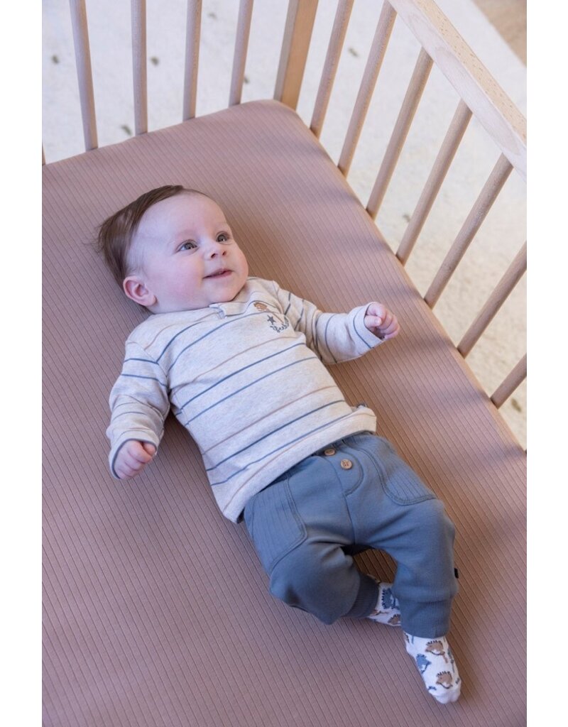 Feetje Baby Feetje Jongen - Shirt gestreept - Howdy - Taupe melange - 51602604