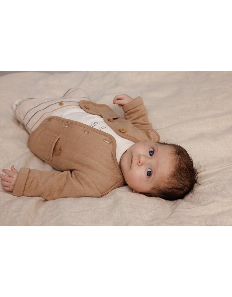 Feetje Baby Feetje Jongen - Broekgestreept - Howdy - Taupe Melange - 52202402