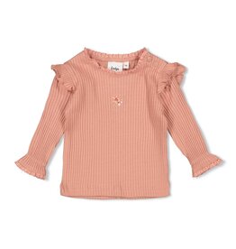 Feetje Baby Feetje Meisje - Shirt Ajour rib - Morning Sun - roze