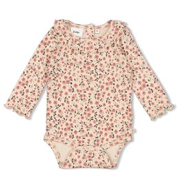 Feetje Baby Feetje Meisje - Romper rib AOP - Woodland Bloom - offwhite