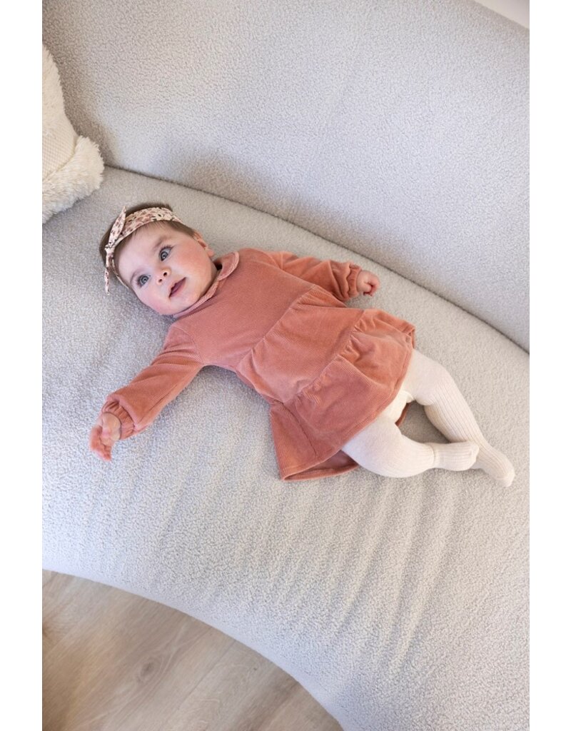 Feetje Baby Feetje Meisje - Jurk velours rib - Woodland Bloom - Mauve - 51400562