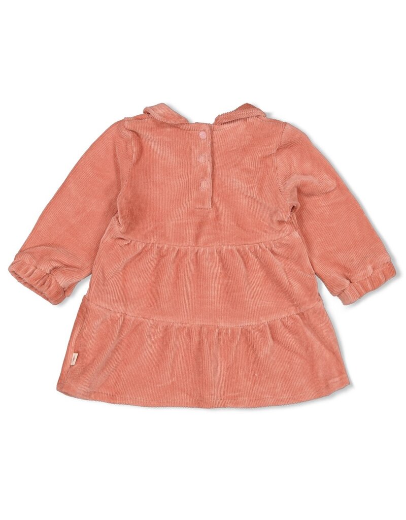 Feetje Baby Feetje Meisje - Jurk velours rib - Woodland Bloom - Mauve - 51400562