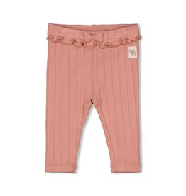 Feetje Baby Feetje Meisje - Legging pointelle rib - Woodland Bloom - Mauve