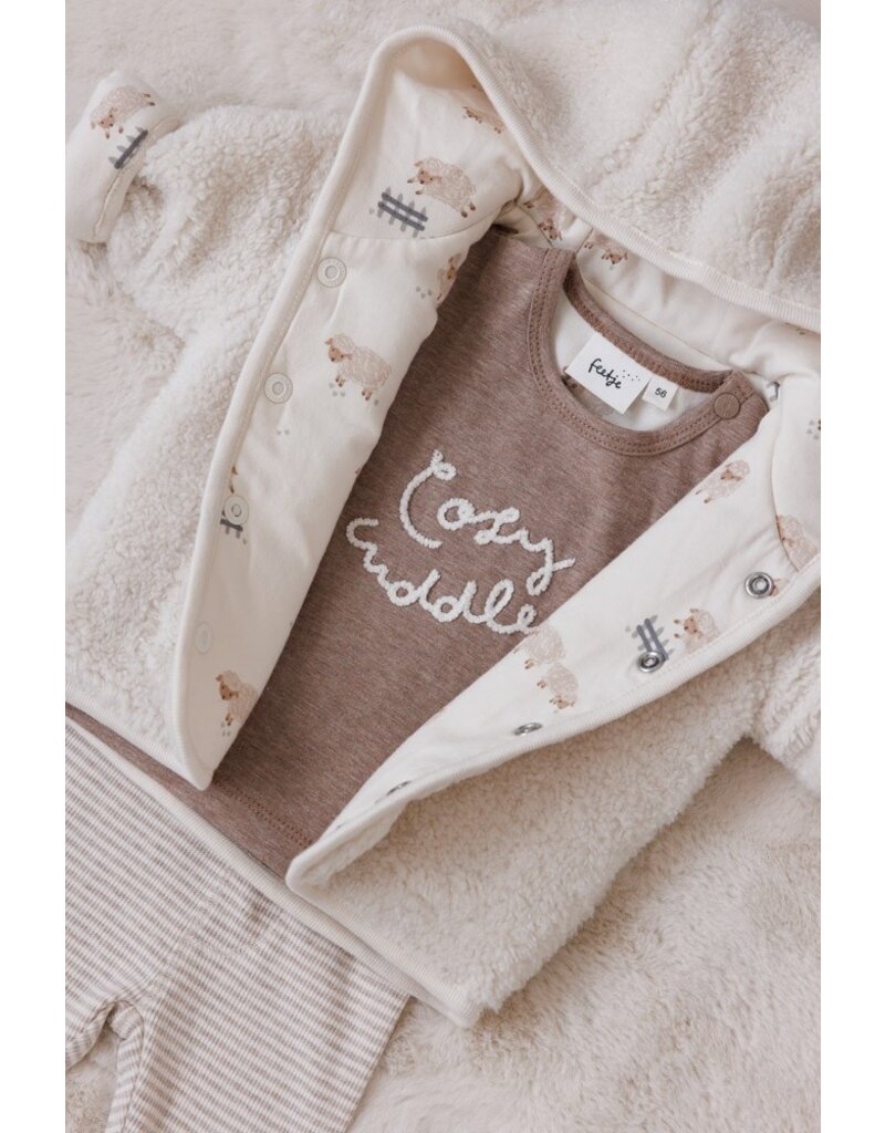 Feetje Baby Feetje Shirt met tekst print - Sleepy Sheepy - bruin - 51602566