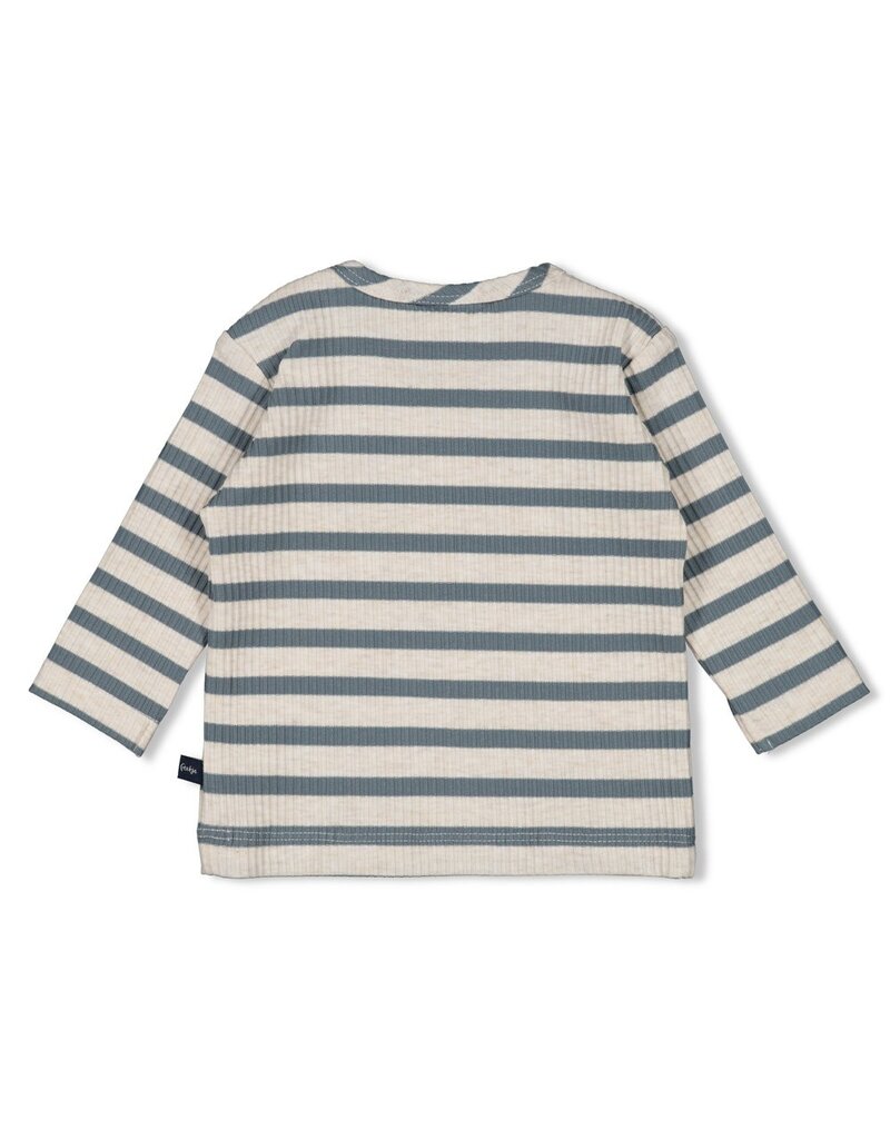 Feetje Baby Feetje Jongen - Shirt rib gestreept - Let's Go - Petrol - 51602574