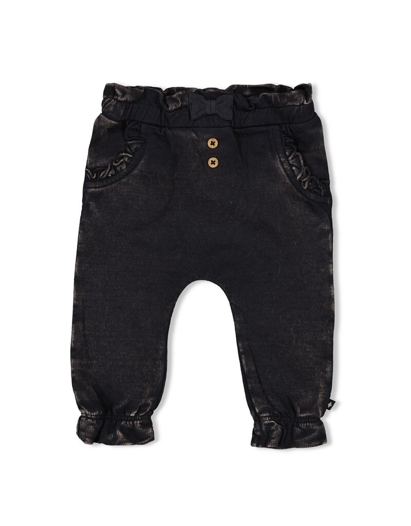 Feetje Baby Feetje Meisje - Broek ruches jogg denim - antraciet - 52202454