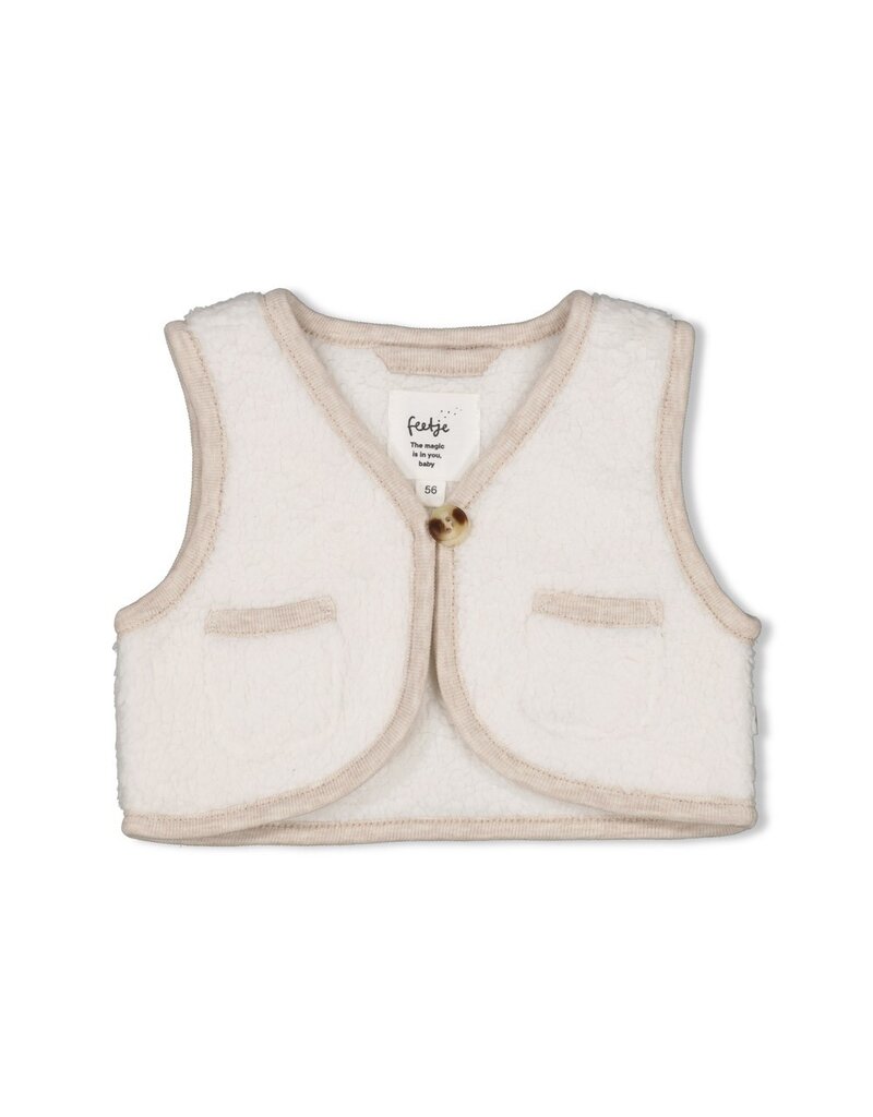 Feetje Baby Feetje Teddy gilet - Dear Autumn - Offwhite - 51200035