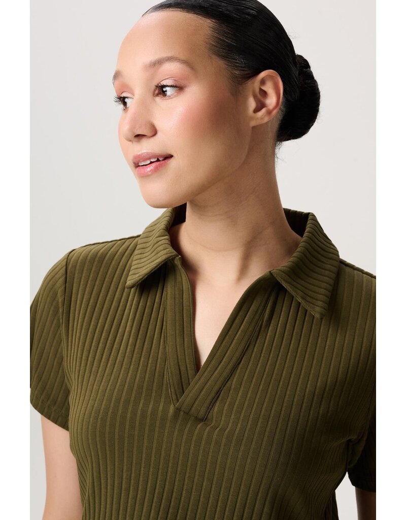 Noppies Noppies Cropped top & Voedingsshirt - Aalborg - olijf - 5060011 P981