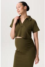 Noppies Noppies Cropped top & Voedingsshirt - Aalborg - olijf - 5060011 P981