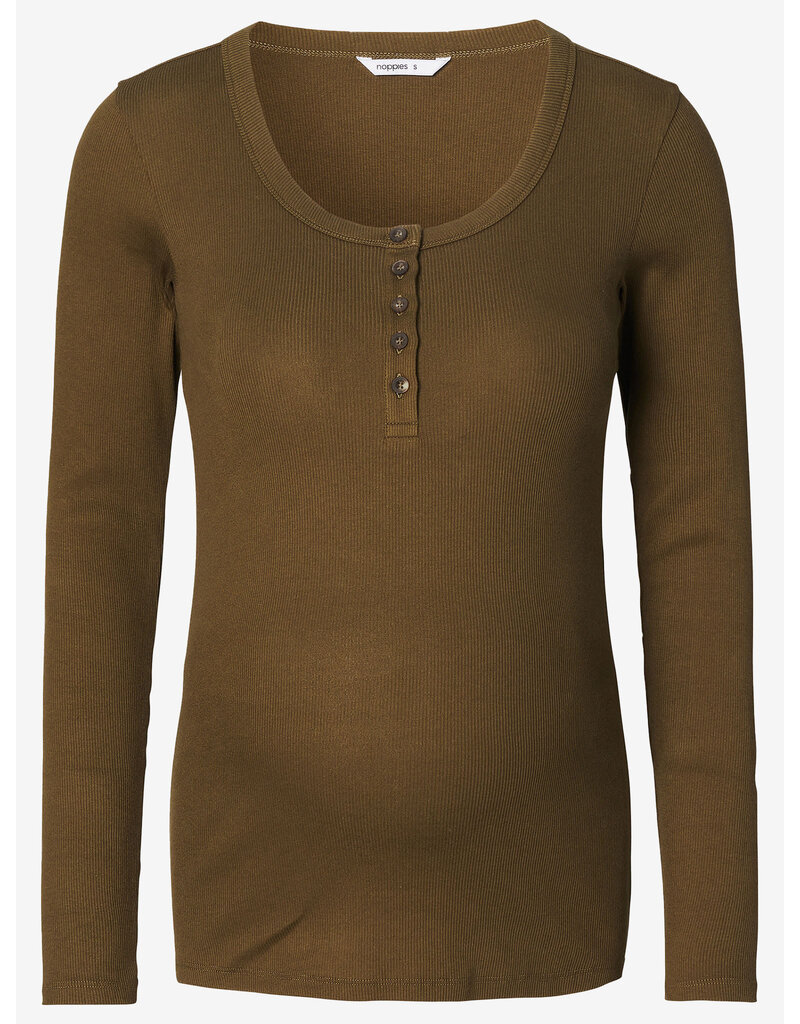 Noppies Noppies Zwangerschap & voedingsshirt Odense olijf - 5060012 P981