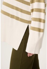 Noppies Noppies Sweater Skive - gestreept khaki- 5060212 N391