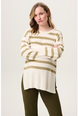 Noppies Noppies Sweater Skive - gestreept khaki- 5060212 N391