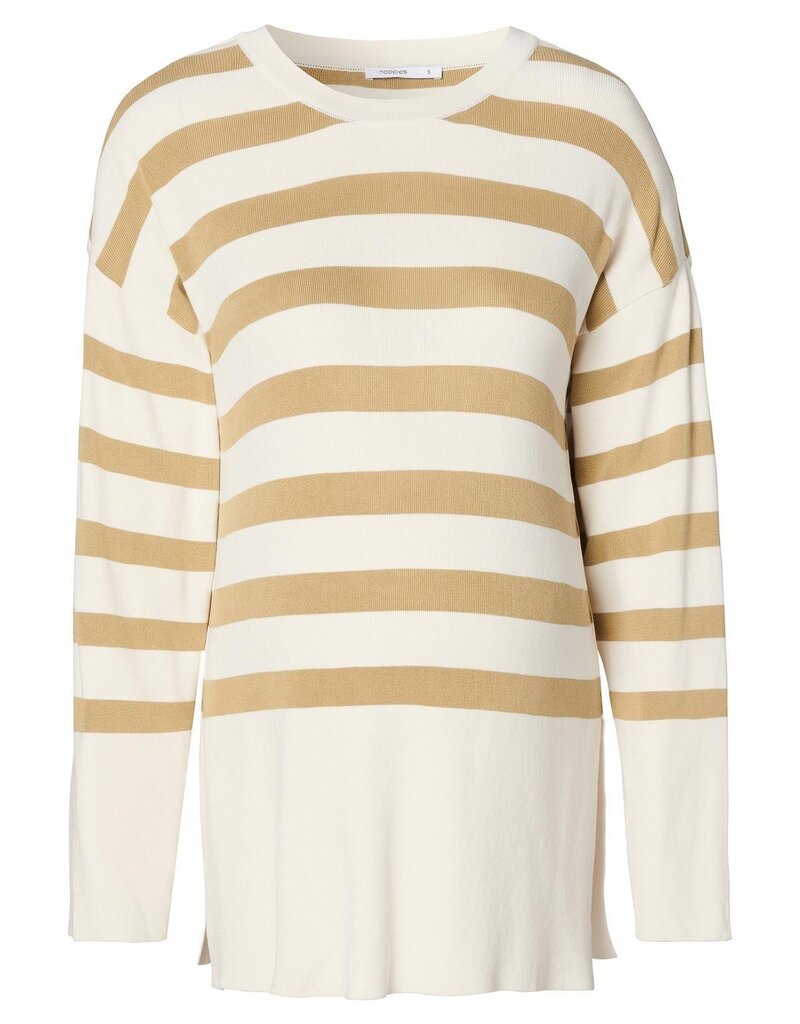 Noppies Noppies Sweater Skive - gestreept khaki- 5060212 N391