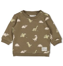 Feetje Baby Feetje Jongen - Sweater AOP - Rawrsome - Olijf