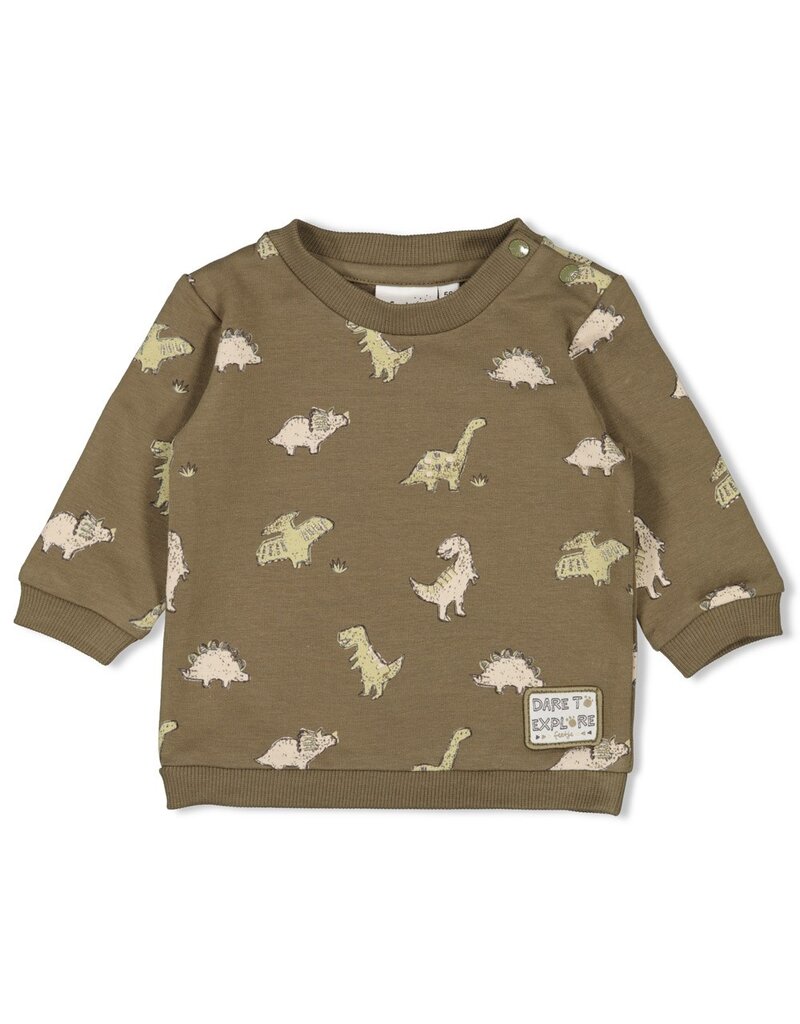 Feetje Baby Feetje Jongen - Sweater AOP - Rawrsome - Olijf - 51602614