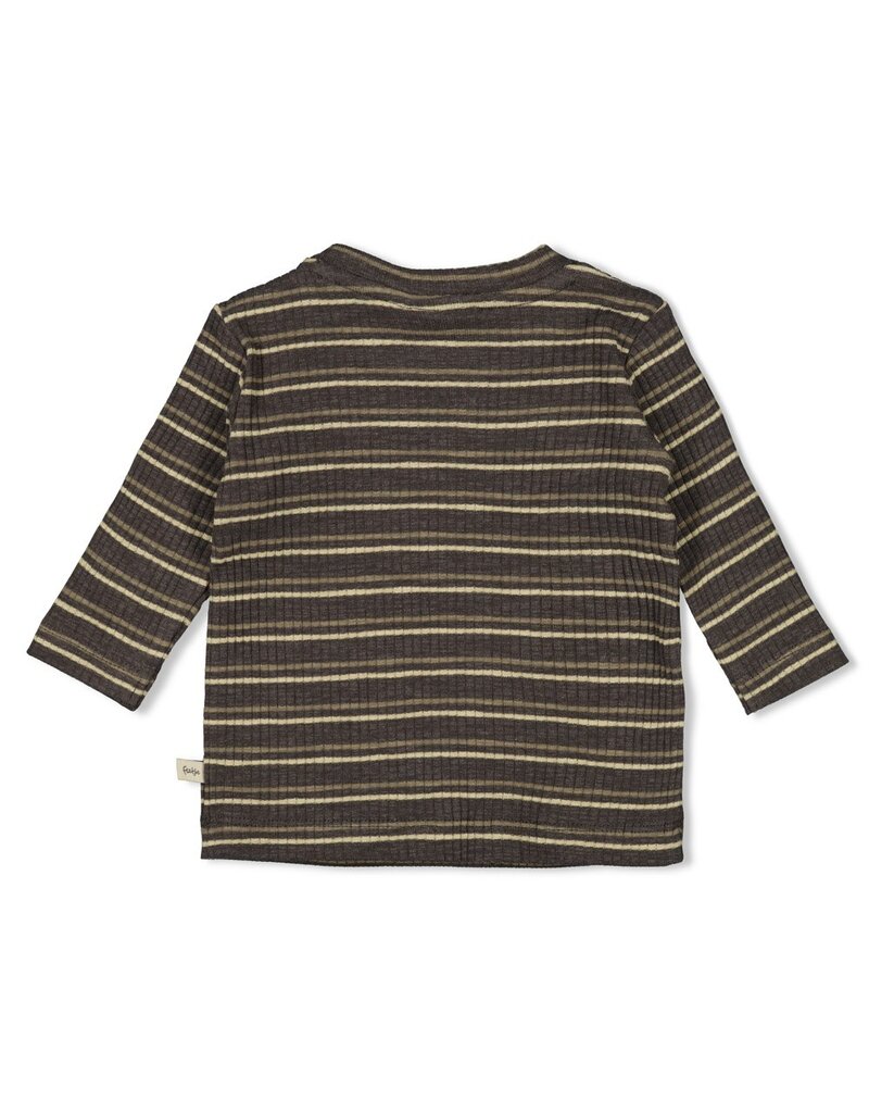 Feetje Baby Feetje Jongen - Shirt rib gestreept - Rawrsome - antraciet - 51602620