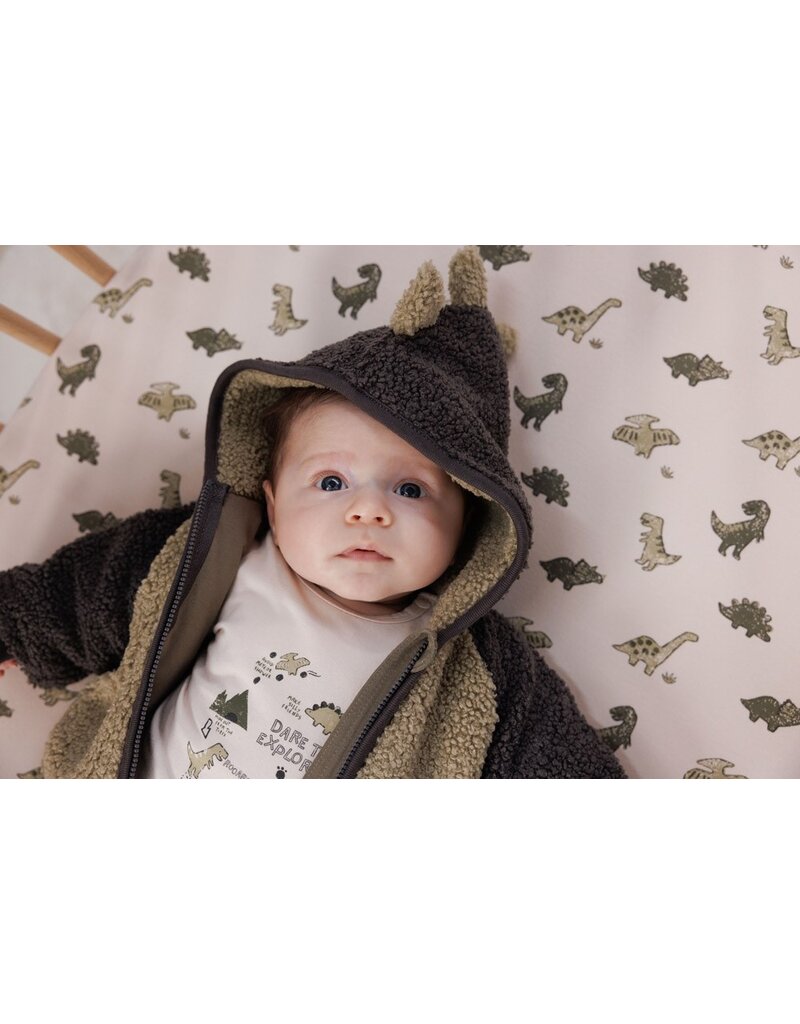 Feetje Baby Feetje Jongen - Bouclé jasje met capuchon - Rawrsome - groen - 51800354