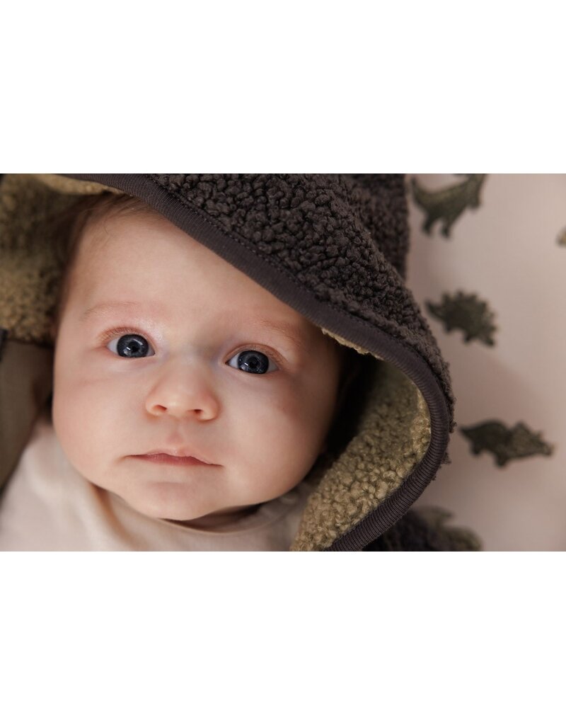 Feetje Baby Feetje Jongen - Bouclé jasje met capuchon - Rawrsome - groen - 51800354