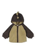 Feetje Baby Feetje Jongen - Bouclé jasje met capuchon - Rawrsome - groen - 51800354