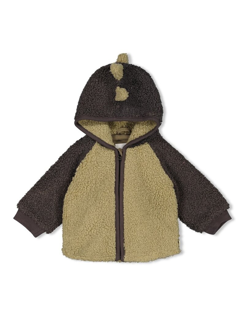 Feetje Baby Feetje Jongen - Bouclé jasje met capuchon - Rawrsome - groen - 51800354